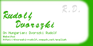 rudolf dvorszki business card
